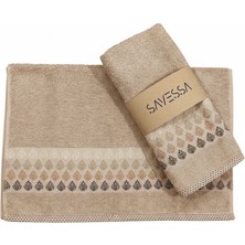 Savessa Dorry El/yüz Havlusu %100 Pamuk 50X100 cm 2’li Ekstra Yumuşak Dokulu Hızlı Kuruma Camel(Sütlü Kahve)