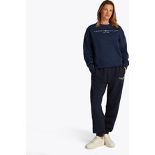 Tommy Hilfiger Mdrn Reg Corp Logo C-Nk Kadın Lacivert Sweatshirt