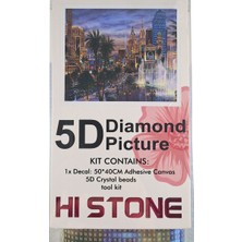 Hi Stone 5d Elmas Taş Işleme Kiti 40X50 cm Evening In Vegas Desen