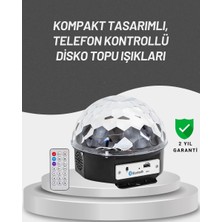 MarkEntegra Uzaktan Kumandalı Rgb LED Disko Topu Bluetooth Hoparlörlü