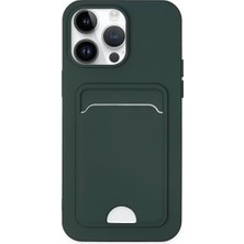 MarkEntegra Newface Iphone 14 Pro Kılıf Kelvin Kartvizitli Silikon - Koyu Yeşil