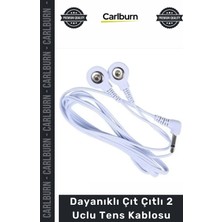 Carlburn Özel Üretim Fizik Tedavi Cihazı Yedek Parça Kaliteli Esnek Dayanıklı Çıt Çıtlı 2 Uclu Tens Kablosu