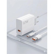 Cepaks 67W Type-C Turbo Hızlı Şarj Seti Adaptör ve Kablo Tüm Mi Serisi Ile Uyumludur.