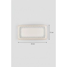 6'lı Flora Dikdörtgen Kayık Tabak 33X17CM Dijital Sierra Rinart