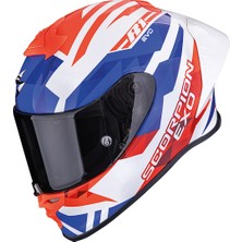 Scorpion Exo R1 Evo Iı Valere Spor Motosiklet Kaskı Beyaz  Kırmızı  Mavi