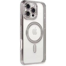 MarkEntegra Newface Iphone 16 Pro Kılıf Joke Simli Magneticsafe Kılıf - Pembe