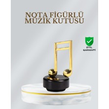 Die Grup Dönen Nota Figürlü Müzik Box Işıltılı Dekoratif Tasarım