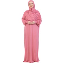 Modish Group Tek Parça Namaz Elbisesi Seti, Viskon Yumuşak Tesettür Abaya, Rahat Hazır Şal Başörtüsü Takım