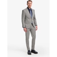 Pierre Cardin Erkek Füme Ex. Slim Fit Çizgili Takım Elbise 50325234-VR058