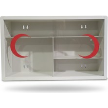 Çelik Ayna Ecza Dolabı 4 Bölümlü Polikarbon 47X28X10 cm -KOD158