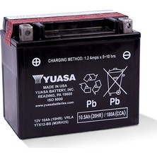 YTX12-BS Yuasa 12V 10AH Agm Motosiklet Aküsü