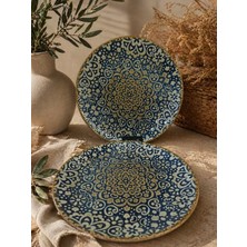 Büyük Düz / Servis Yemek Tabağı/bonna Mandala Desenli Büyük Düz Servis Tabağı Alhambra Gourmet Flat