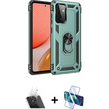 İlk El Grup Pilelistore™ Galaxy A72 Kılıf Ahenk Klasik Koleksiyonu - Siyah 3D Antistatik Seramik Nano Ekran Koruyucu + Kamera Lens Koruma Cam - Sf