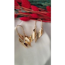 İpar Aksesuar Rüzgar Gülü Metal Gold Küpe