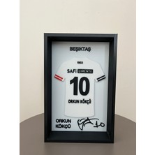 Reborn 3D Beşiktaş Orkun Kökçü Imzalı Forma Tablo 3D Çerçeveli Dekoratif Tablo