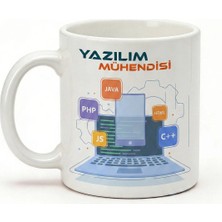 Desene Bak Yazılım Mühendisi Yazılı Hediye Seramik Kupa Bardak