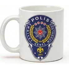 Desene Bak Polise Hediye Polis Rozeti Desenli Baskılı Hediye Kupa Bardak