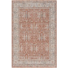 Cool Halı Seremoni Terracotta Kiremit Rengi Vintage Eskitme 4 Mevsim Pati Dostu Klasik Salon Oturma Odası Halı
