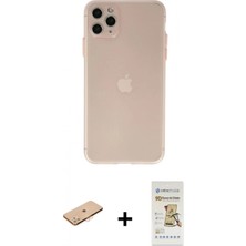 İlk El Grup Pilelistore™ iPhone 11 Pro Max Kılıf Atlas Minimal Prime - Siyah Mat Seramik Nano Ekran Koruyucu + Renkli Kamera Lens Koruma Cam - Tu