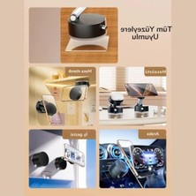 Aesco Tüm Yüzeylere Uyumlu Sök Tak Vantuzlu Magnetic Araç Içi Telefon Tutucu Masaüstü Telefon Standı