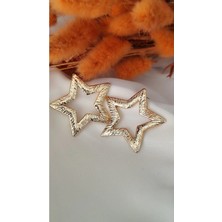 İpar Aksesuar Yıldız Büyük Metal Gold Küpe
