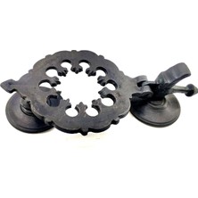 Zenvia Antika Tarz Dekoratif Pirinç Osmanlı Kapı Tokmağı, Taktak - 265X75MM, Oksit ZNV-EVVN3263