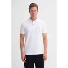 Cazador Slim Fit Polo Yaka Düz Örme Tişört