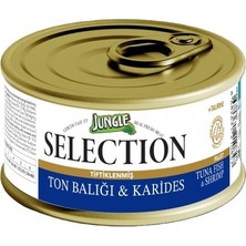 Jungle Selection Konserve 70 gr Kedi Maması Ton & Karides *5'li