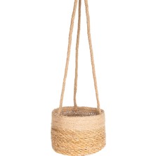 Herdekora Hasır Sepet Askılı Naturel 12X16 Cm.