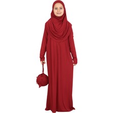 Modish Group Kız Çocuk Namaz Elbisesi – Yumuşak Viskon Giyim Abaya & Hijab + Çanta Seti