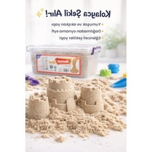 Aesco 5 kg Kinetik Kum Seti – Eğitici Akışkan Oyun Kumu, Kurumayan Duyusal Montessori Oyuncak, Yumuşak Dokulu Güvenli Oyun Kumu, Anaokulu ve Kreş Etkinlik Materyali (Natural)