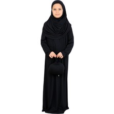 Modish Group Kız Çocuk Namaz Elbisesi – Yumuşak Viskon Giyim Abaya & Hijab + Çanta Seti