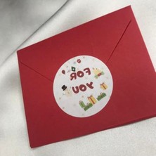 Aesco Kırmızı Zarf Küçük Mesaj Zarfı Red Envelope 7x9 cm - 10 Adet