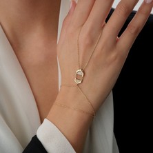 Cherry By Özkonak Altıgen Form Pavé Taşlı Altın Şahmeran