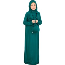 Modish Group Kız Çocuk Namaz Elbisesi – Yumuşak Viskon Giyim Abaya & Hijab + Çanta Seti
