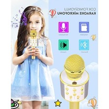 Aesco Babilden C-8501 Karaoke Mikrofon Bluetooth USB & Tf & Aux (Gold)
