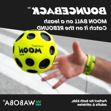 Aesco Waboba Moon Ball Bounceback - Bileklikli Zıplayan Top - Rastgele Renk - Beceri ve Refleks Oyunu - 5 Yaş Üstü