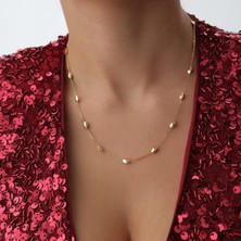Cherry By Özkonak Oval Boncuklu Zincir Altın Kolye