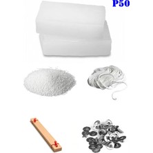OEM P50 Mum Yapım Başlangıç Seti 500GR Parafin Fitiller Stearin Evde Mum Yapımı