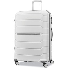 Samsonite Serbest Biçimli Sert Taraf, Çift Döner Tekerlekle Genişletilebilir, Beyaz, Kareli-Büyük 28 Inç, Çift Döner Tekerlekle Genişletilebilir Serbest Biçimli Sert Taraf