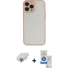 İlk El Grup Pilelistore™ iPhone 14 Pro Max Kılıf Ahenk Çizgi Serisi - Şeffaf Royal Nano Ekran Koruyucu + Band Metal Kamera Lens - Gs