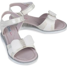 Civil Girls Fiyonk Aksesuarlı 31-36 Numara Sandalet - Gri