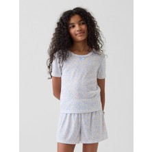 Gap Kız Çocuk Beyaz Recycled Pointelle Pijama Şort