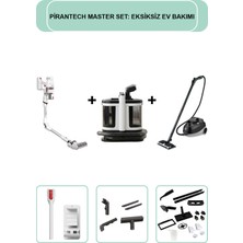 Pirantech ES-330 Kablosuz Süpürge & V22C Halı ve Koltuk Yıkama & CB-107C Profesyonel Buharlı Temizleyici