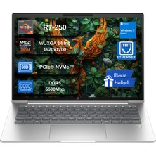 Hp Probook 4 G1A Amd Ryzen™ 7 250  64GB Ddr5 2tb SSD  Amd Radeon™ 780M Grafik Kartı 14"  Wuxga (1920 x 1200), IPS 300 Nits WIN11HOME HD36KHETEX18