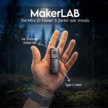 Makerlab Cep Fenerı, 3W Mnini El Feneri