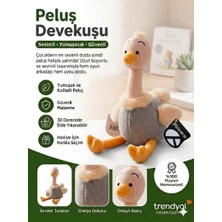 Tigoes Devekuşu Oyuncak Peluş 25 cm Sherpa Dokulu Yumuşak Uyku Arkadaşı Hediyelik Sevimli Figür