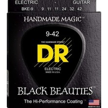 Dr Black Beauties Elektro Gitar 0,9 Uzun Ömürlü Siyah Takım Tel (El Yapımı)