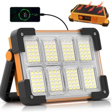 Markafox 3600 Mah Şarjlı LED Çalışma Lambası Solar USB 4 Modlu Projektör Powerbank Özellikli MKMP-0015