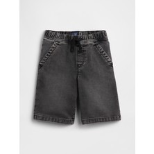 Gap Erkek Çocuk Siyah Kids Pull-On Loose Eşofman Altı Jean Şortlar